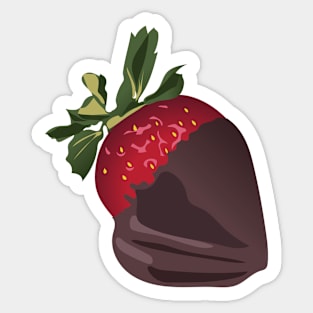 Strawberry topped with chocolate Sticker